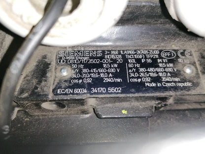 1LA9166-2KA91-ZU00, 81D15328, Standardmotor, für Pumpe, Siemens
