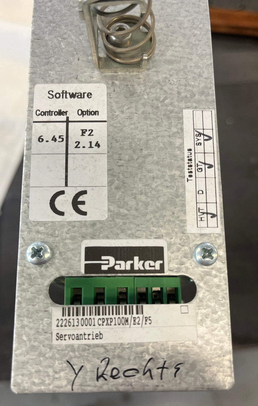 CPXP100M/B2/F5, Parker szervo vezérlő, COMPAX M