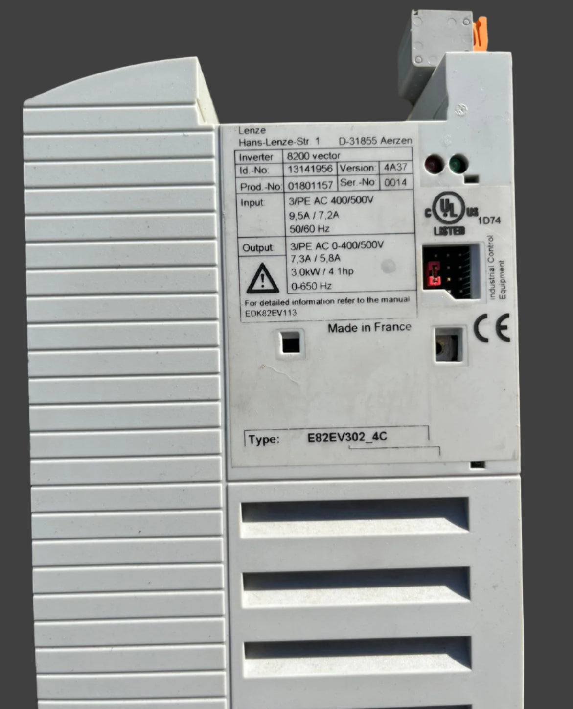E82EV302_4C, Lenze inverter, 5.8A, 3kW