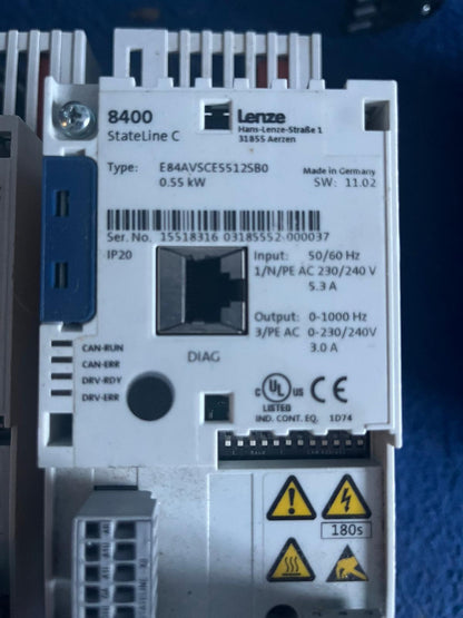 E84AVSCE5512SB0, 0,55 kW, Lenze-Wechselrichter