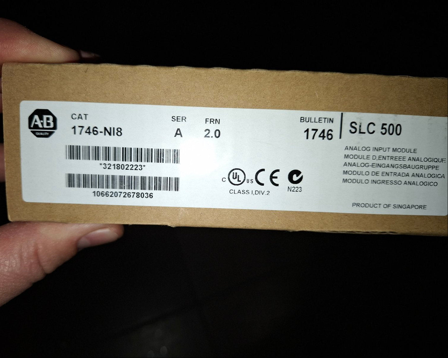 1746-NI8, SLC500, 8-Channel Analog Input Module, Allen-Bradley