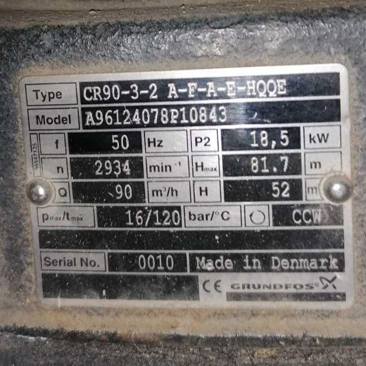 96124078, CR 90-3-2 AFAE-HQQE, vertikale mehrstufige Kreiselpumpe, Grundfos