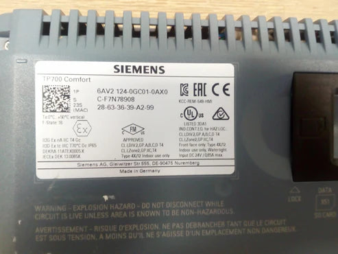 6AV2124-0GC01-0AX0, SIMATIC HMI, TP700, Comfort panel