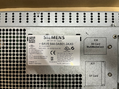 6AV6644-0AB01-2AX0, SIMATIC MP 377, 15", HMI, érintőképernyő, Siemens