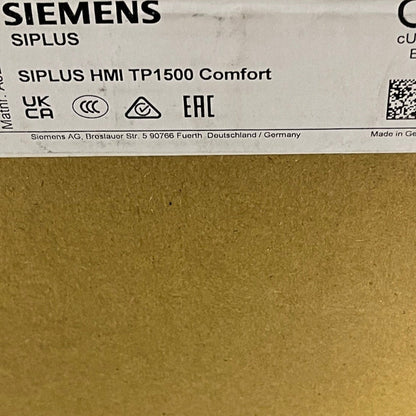 6AG1124-0QC02-4AX0, SIPLUS HMI TP1500 Comfort panel, Siemens