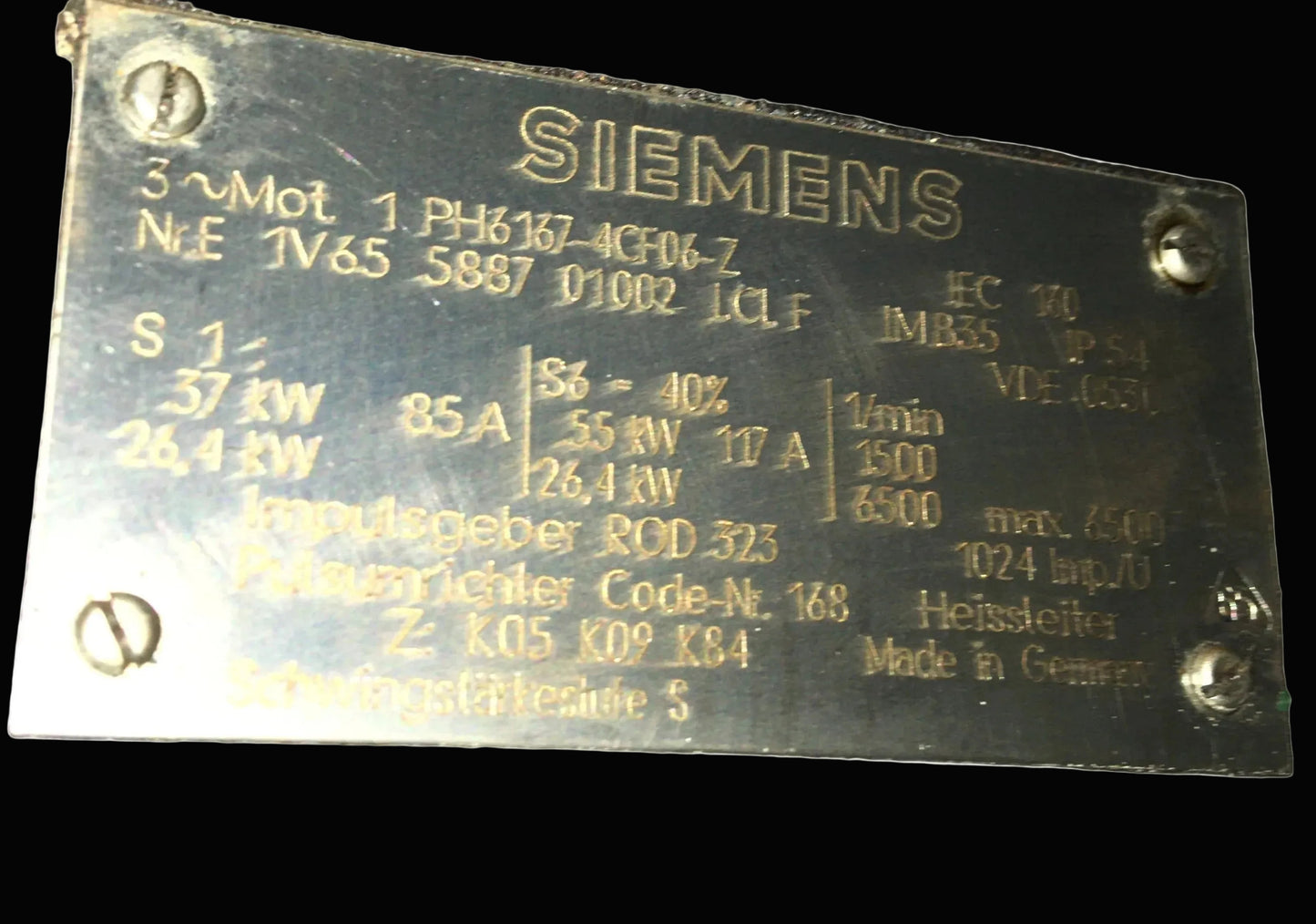 1PH6137-4CF06-Z, 37kW főorsó szervo-motor, Siemens
