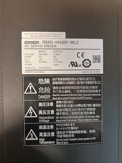 R88D-KN30F-ML2, AC szervo-hajtás, 9.4A, 3kW, Omron