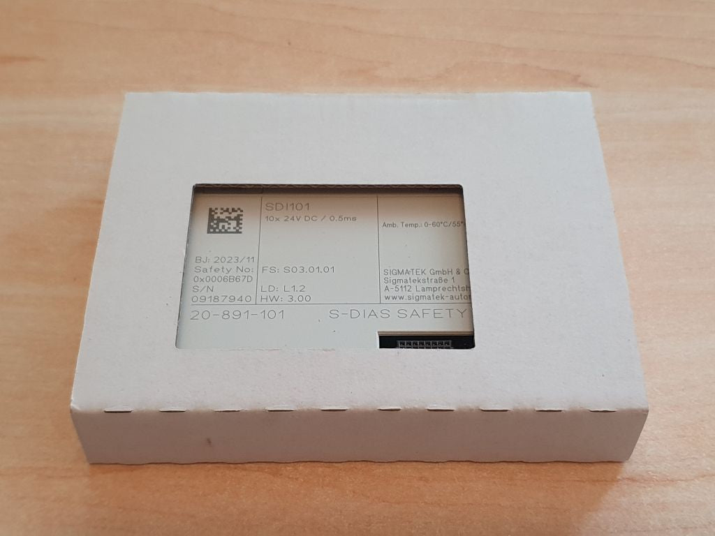 20-891-101, SDI 101, S-DIAS biztonsági (hibamentes) digitális bemeneti modul, Sigmatek
