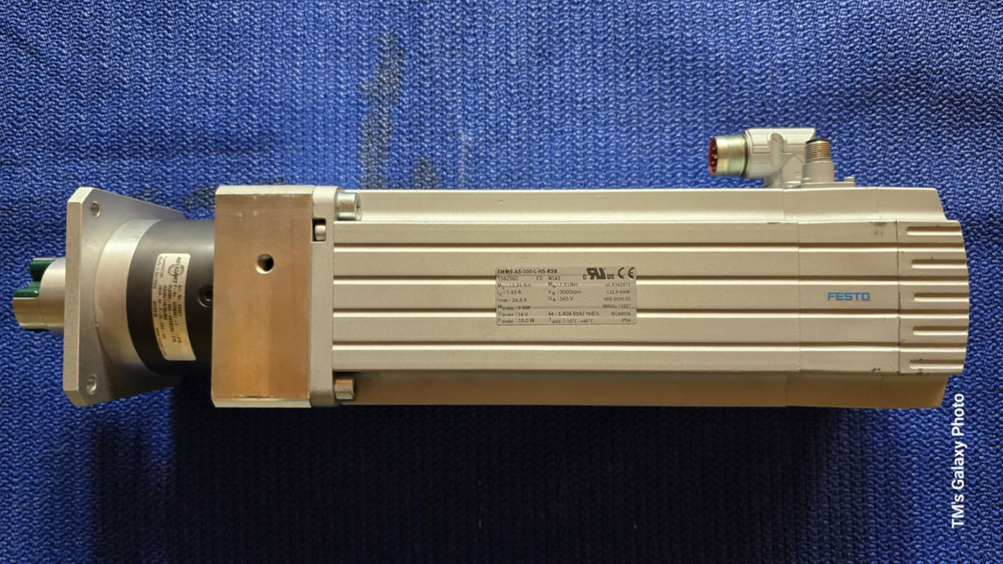 EMMS-AS-100-L-HS-RSB (1562960), 7.51Nm, 565V, 2.3kW, Festo, dc szervo motor, bolygóhajtóművel