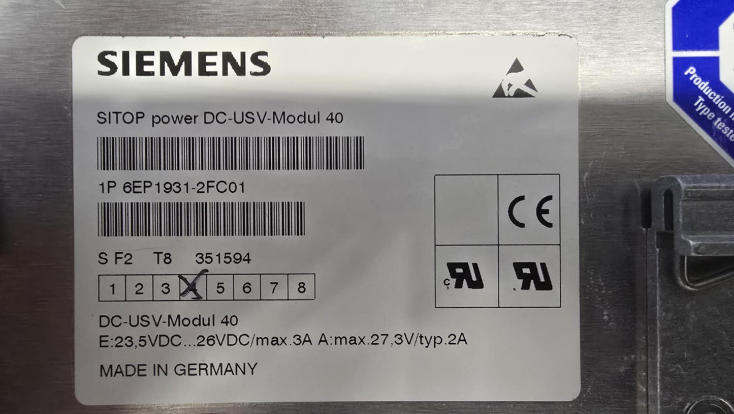 6EP1931-2FC01, Sitop Power DC-USV-Modul 40, Netzteil
