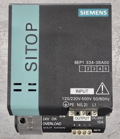 6EP1334-3BA00, Siemens Sitop Modular power supply, 24V/10A