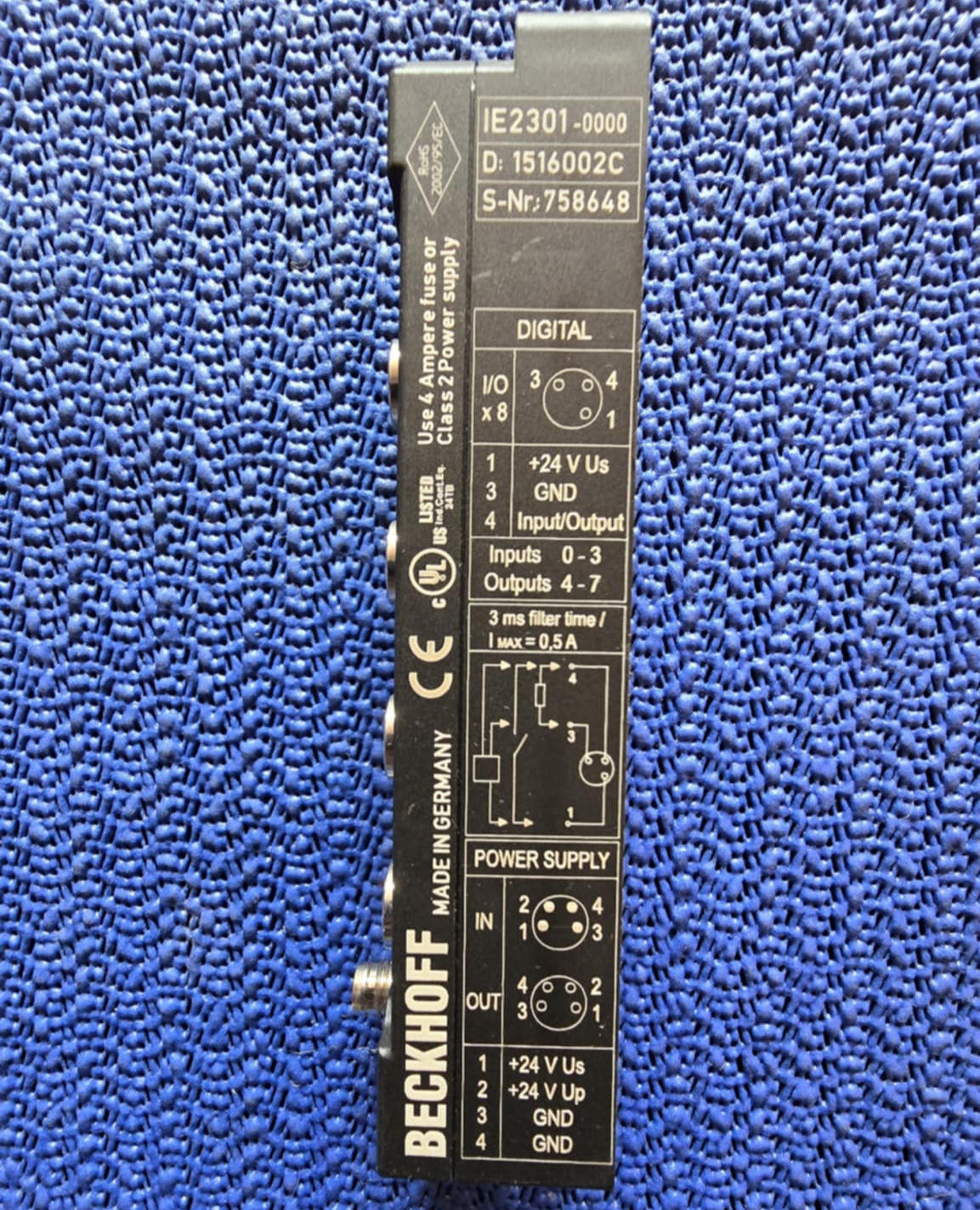 IL2301-B318, junction box, Beckhoff
