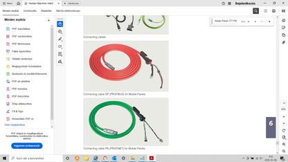 6XV1440-4BN10, csatlakozókábel, Mobil Panel PN-hez (PROFINET), Siemens
