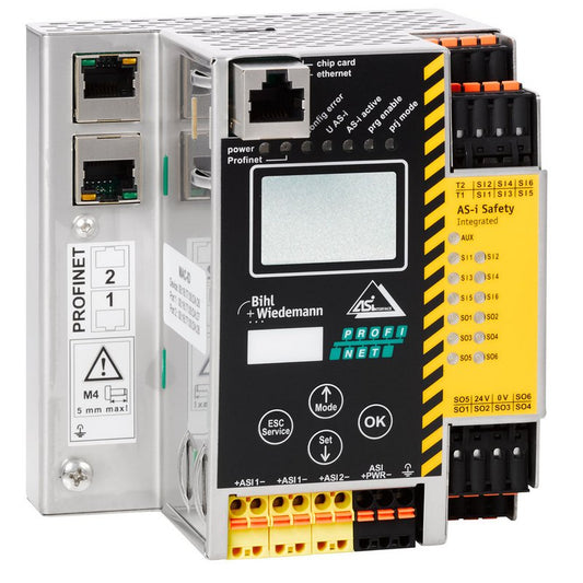 BWU2828, ASi-3 PROFINET Gateways, biztonsági modul, BIHL+WIEDEMANN