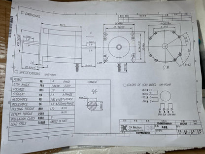 57HS80DE108DB-01, 3X Technologies CO., Ltd. Schrittmotor