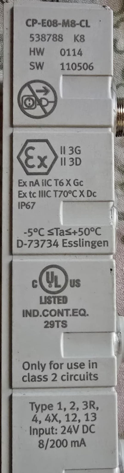 CP-E08-M8-CL, 538788, input/output module, Festo