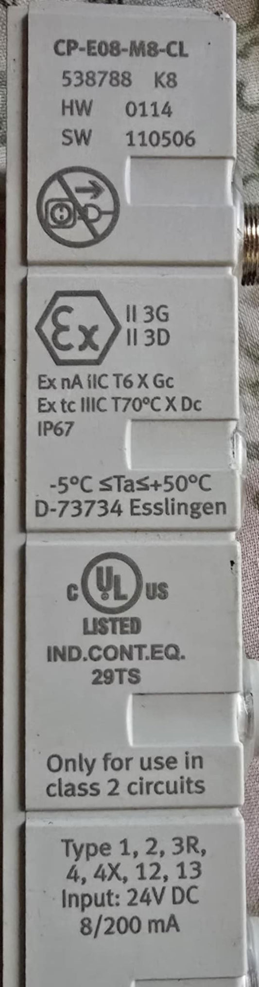 CP-E08-M8-CL, 538788, input/output module, Festo