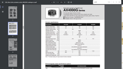 AX4150GH-K-X701710, CKD Absodex, direct drive actuator