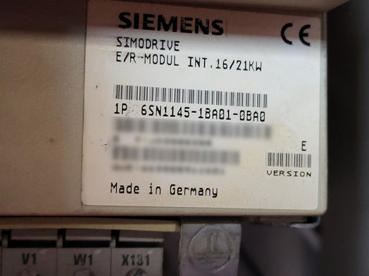 6SN1145-1BA01-0BA0, Simodrive 611, E/R táp-modul, 16/21kW