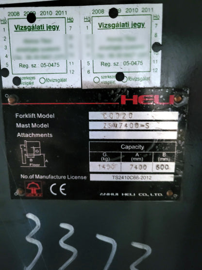 CQD20, HELI, electric forklift