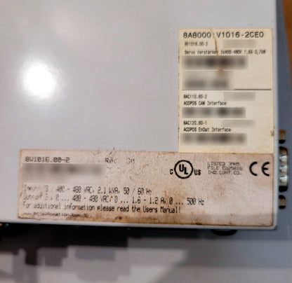 8V1016.00-2, Acopos 1016, szervo hajtás modul, 1.6A, 0.7kW, B&R