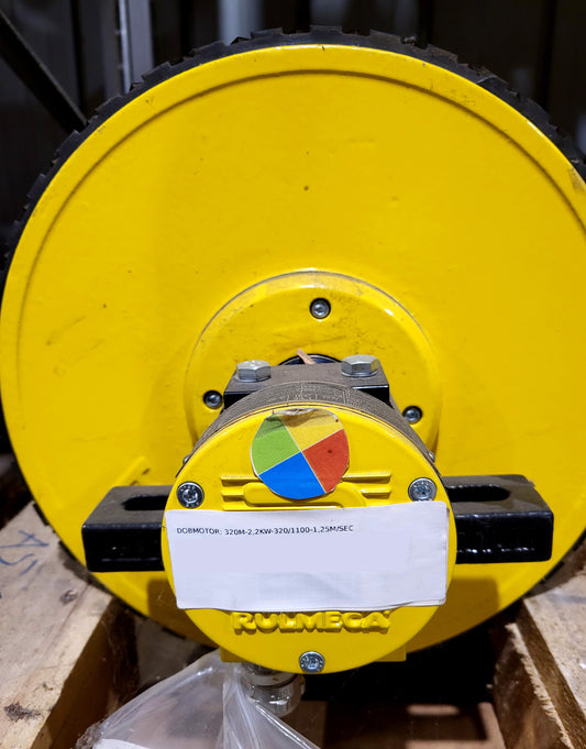 320M, Rulmeca, aszinkron, hajtóműves dobmotor, 2.2kW