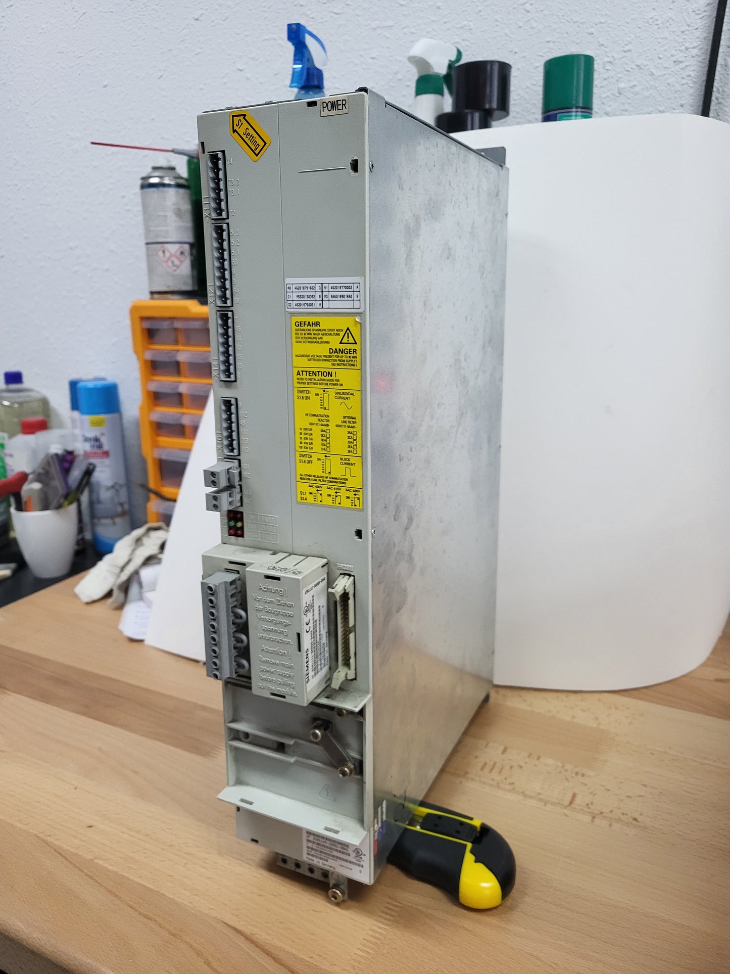 6SN1145-1BA01-0BA1, Simodrive 611, E/R táp-modul, 16/21kW, Siemens