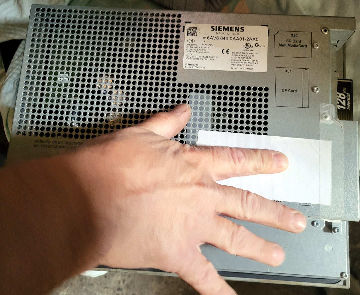 6AV6644-0AA01-2AX0, SIMATIC MP 377, 12", HMI, érintőképernyő, Siemens