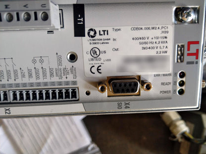 CDB34.006 pozíció és szervó vezérlő, W2.4,PC1,H39, 5.7A, 2.2kW, LTI (Lust)