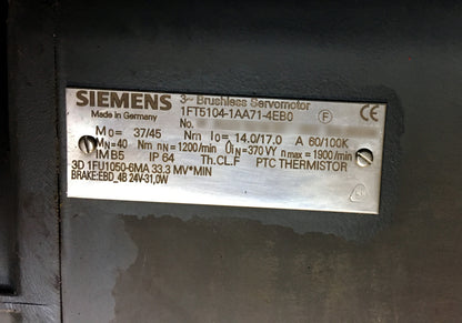 1FT5104-1AA71-4EB0, előtoló motor, 5kW, Siemens