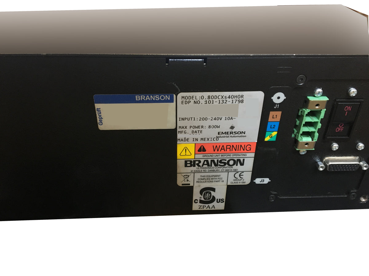 0.80DCXs40HOR, 101-132-1798, Branson tápegység, 0.8kW, ultrahangos hegesztő-berendezéshez
