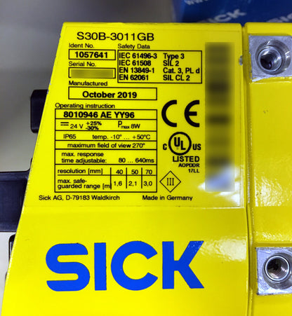 S30B-3011GB, 1057641, S300 biztonsági lézerszkenner, 3m, Sick