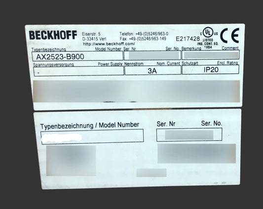 AX2523-B900, digitális szervohajtás-tengelymodul, 3A, Beckhoff