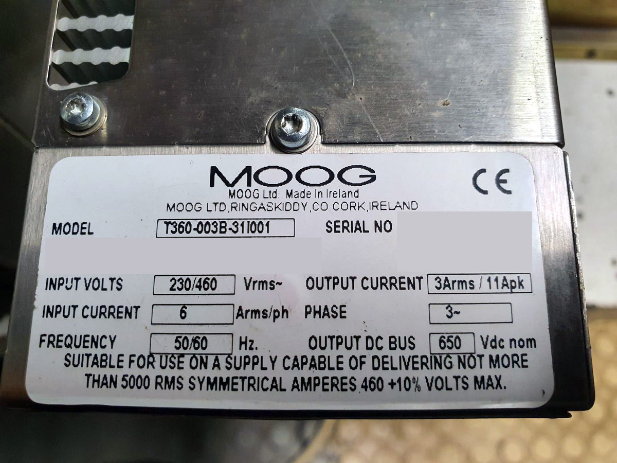 T360-003B-311001, Moog MicroDS (T360-as széria), digitális szervóvezérlő, 3Arms, Moog