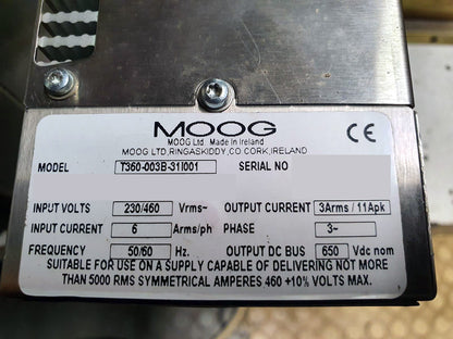 T360-003B-311001, Moog MicroDS (T360-as széria), digitális szervóvezérlő, 3Arms, Moog