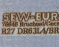 R27DR63L4/BR/HR/TF/IS, SEW, geared motor, 0.25kW
