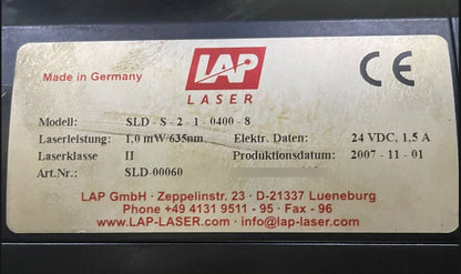 SLD-S-2-1-0400-8, servolaser, pozicionáló lézer modul, 400mm, LAP