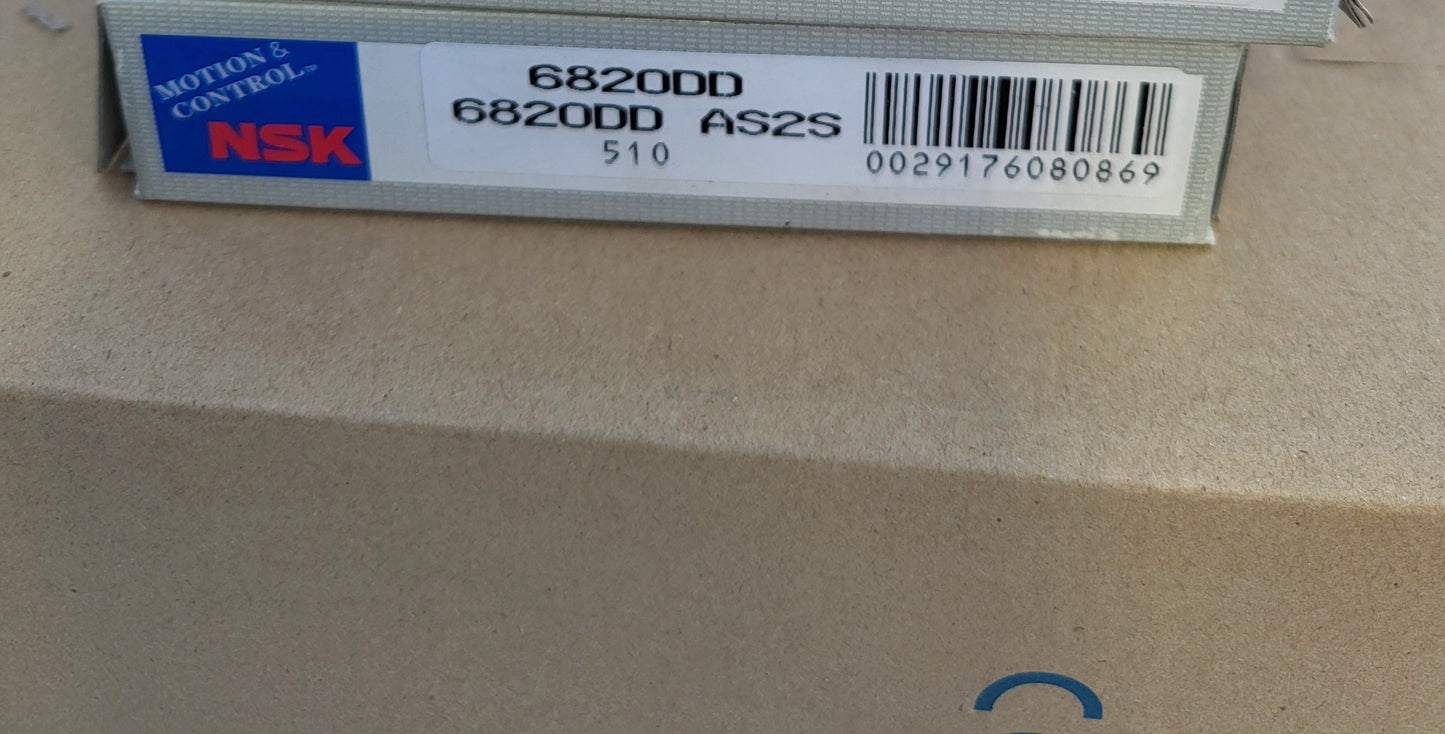 6820DD, NSK, deep groove ball bearing