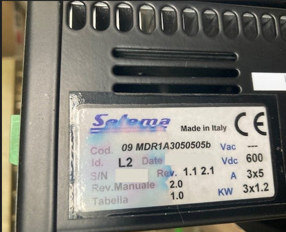 09MDR1A3050505b, szervo hajtás, 3 x 1.2kW, Selema