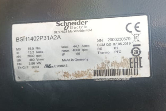 BSH1402P31A2A, AC szervo motor, Schneider, 3.86kW, 14.9Nm