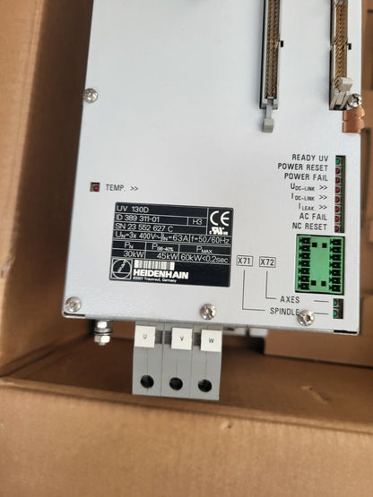 UV130D, (389311-01), 30kW, 63A, Heidenhain inverter tápegység értékesítési, csere és javítási lehetősége