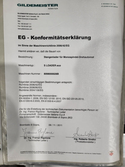 S-LOADER Eco, DMGEcoline, Guildemeister, 8098000028B OEM-cikkszámú száladagoló