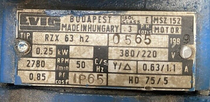 EHL160L4, EVIG, 18.5kW, 53.6A, 137Nm főmotor