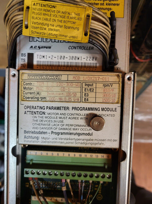 TDM1.2-100-300-W1-000, Indramat, modular AC-servo drive control unit, 100A