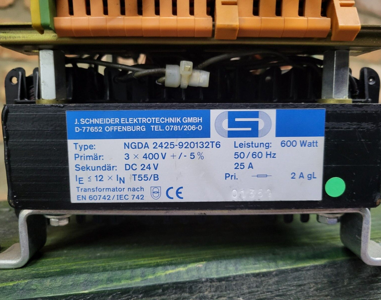 NGDA 2425-920132T6, J. Schneider, 3-Phasen-Transformator, 600 W