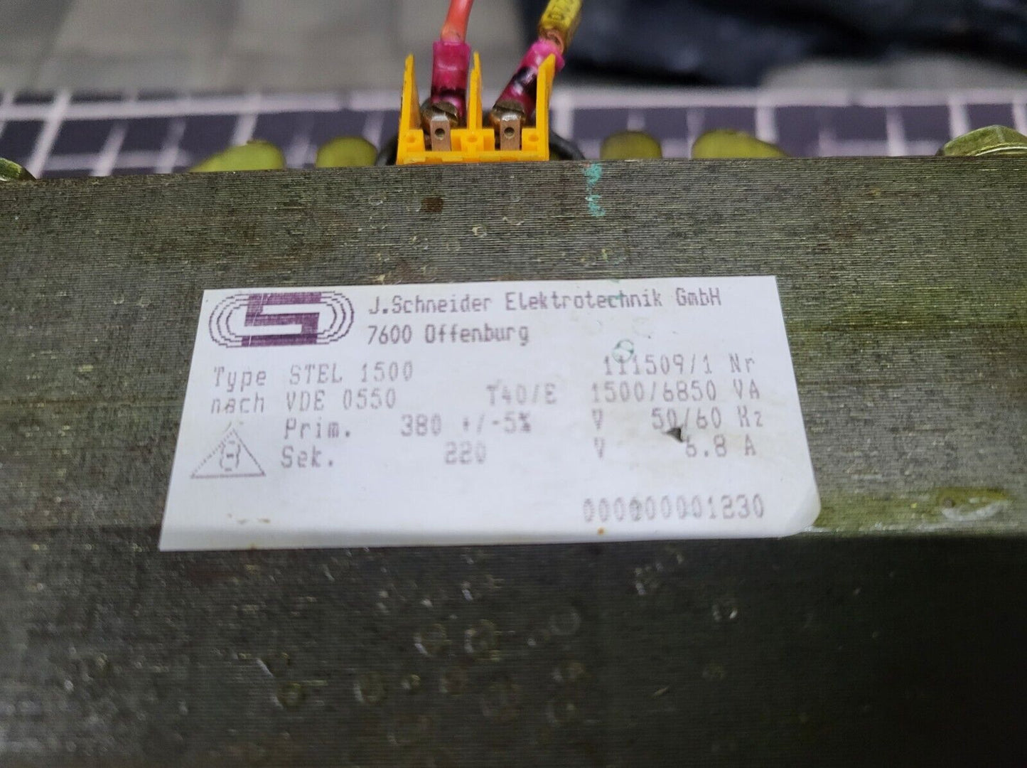 Stel 1500+Schneider Transformator, 1-phasig